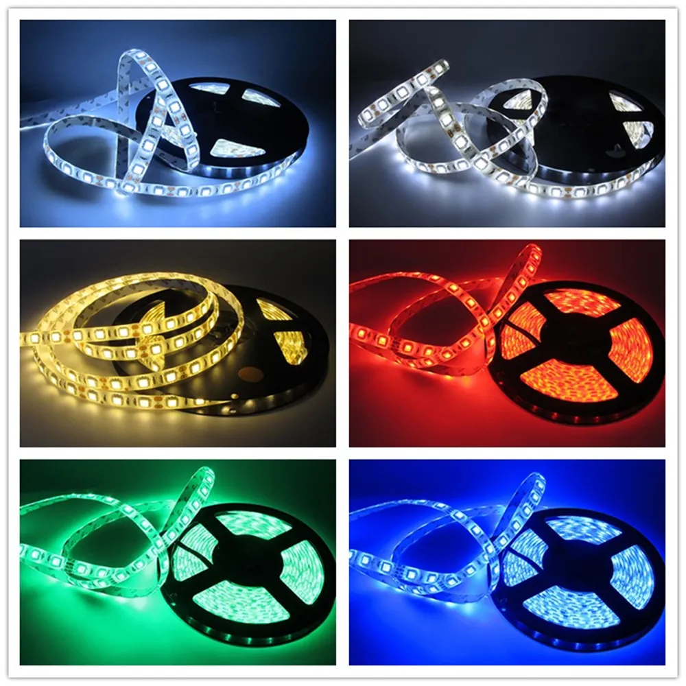 LED -strips 5050 5630 DC12V Flexibel 60leds/M IP20 IP65 Waterdicht 16,4ft Wit Red Blauw Groen Flexibele Decoratiestrook