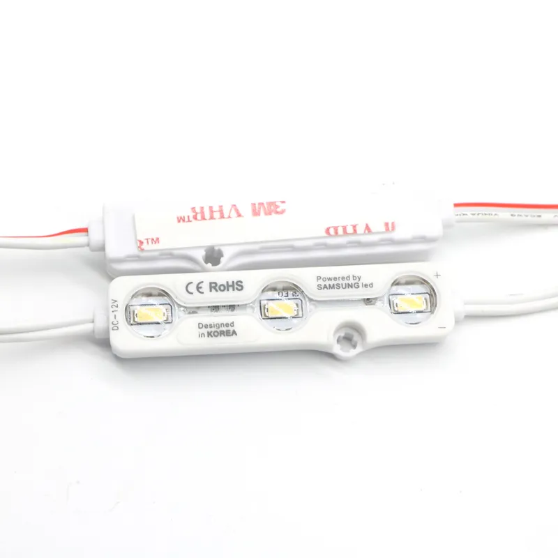 1000 قطعة / الوحدة للماء IP68 SMD5730 3 led dc12v 1.5 واط بالموجات led وحدة الحقن عدسة للديكور