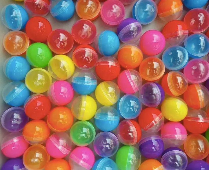 llot średnica 32 mm pusta plastikowa zabawka Kapsuła jajka kulka do automatów do automatów Mixed Color5111148