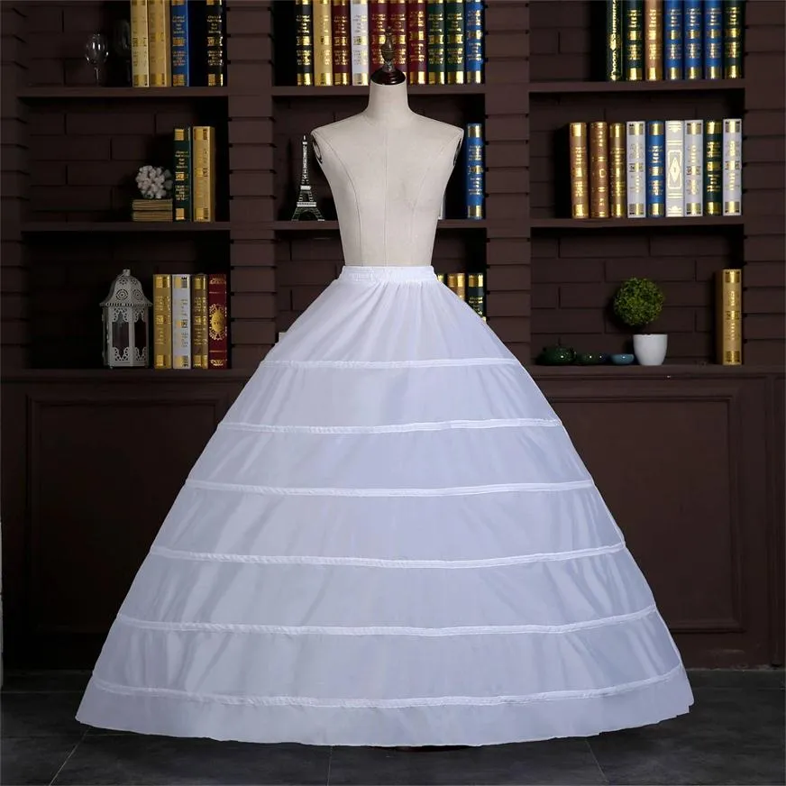 Imagen Real vestido de baile vestidos de novia enagua círculo aros blanco Pannier bullicio princesa Slip faldas enagua de alta calidad