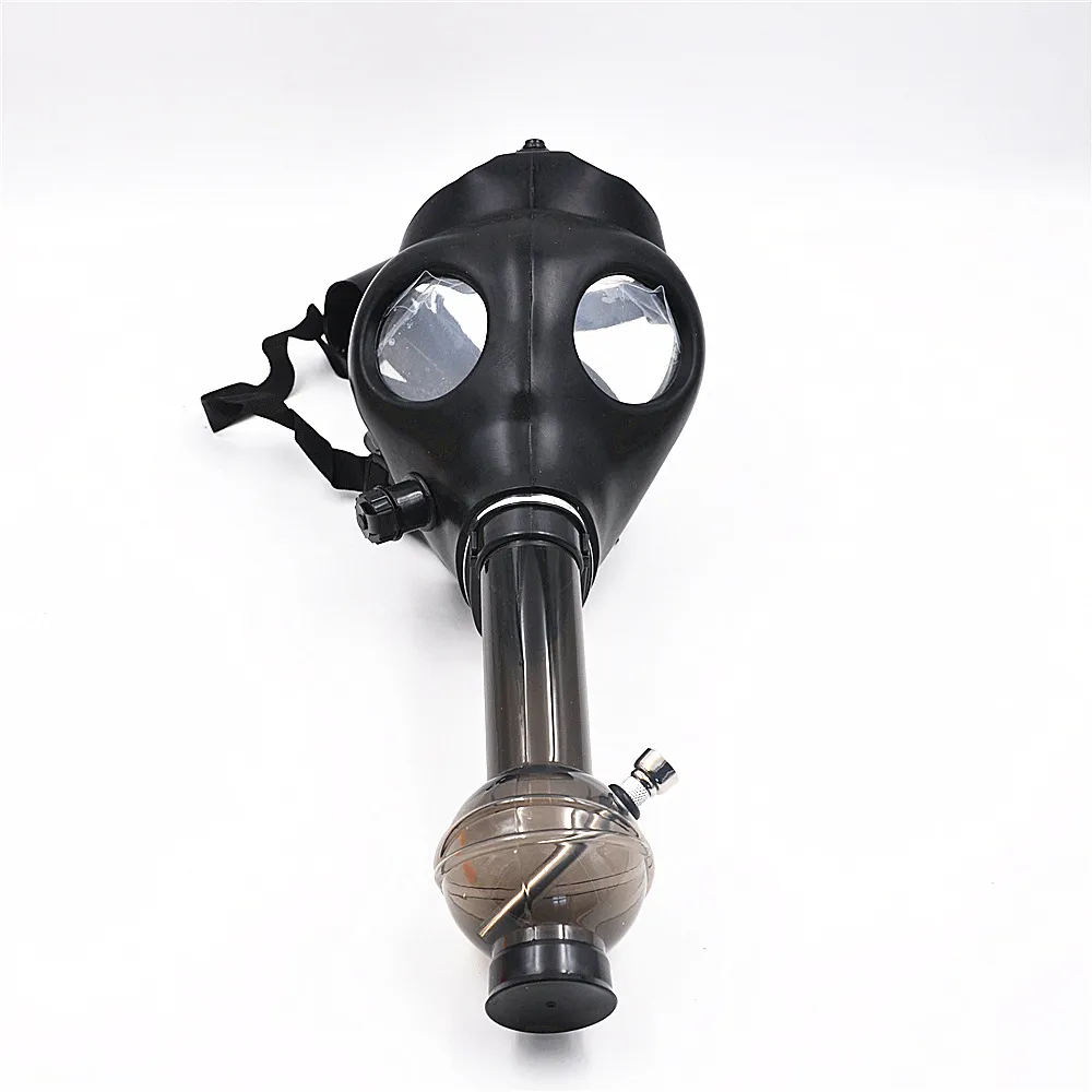 Maschera in silicone Bong Cool Skull Acrilico Pipa da fumo Maschera antigas Tubi Acrilico Bong Tabacco Shisha