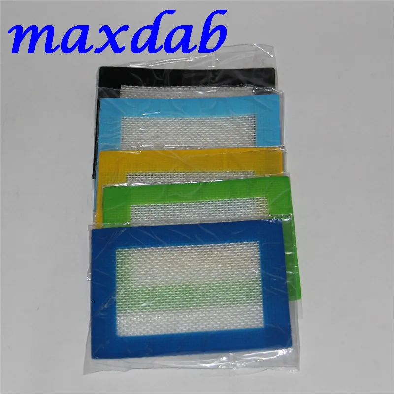 FDA onaylı küçük yapışmaz slibalı yağ silikon mat dab bho mavası silikon paspas fiberglas ile silikon paspas 11*8.5cm silikon kuru bitki paspas