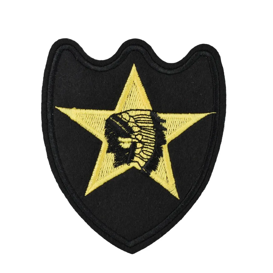 10st Black Embroidery Badge Golden Patches For Clothing Iron Patch för kläder Applique Sy Tillbehör Klistermärken på tyg Iron5059075