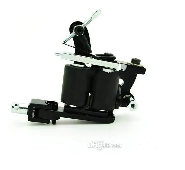 Black Tattoo Machine 10 Spule Hochwertige Tattoo -Maschinen für Tintenbecher Tipps Kit4103460