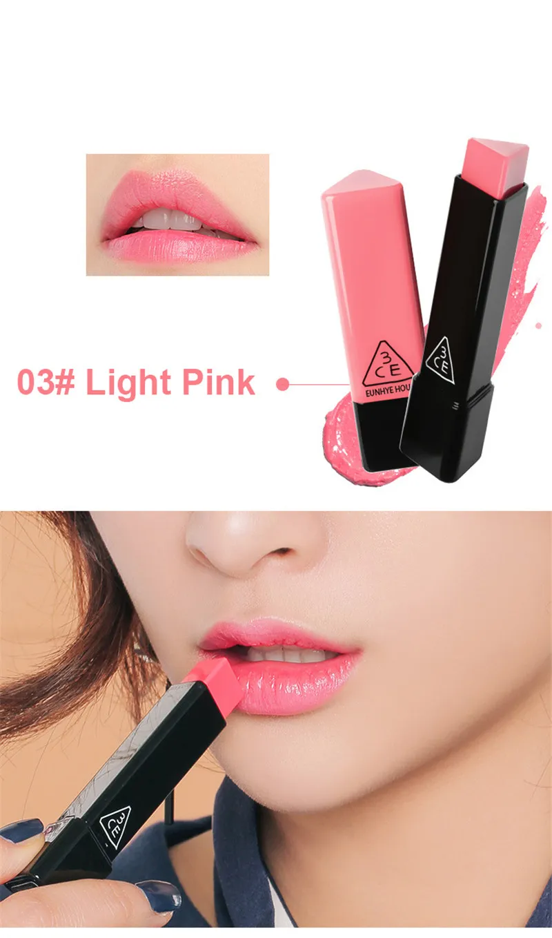 Gute Qualität ! 3CE Eunhye House Matte LipStick, koreanischer Lippenstift, Dreieck-Lippencreme, feuchtigkeitsspendend, langlebig, koreanisches Make-up, Kosmetik, 12 Farben