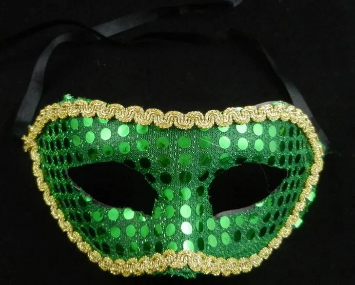 Jul Sequin Lace Party Masks Masquerade Mask Venetian Mask Kvinnor och Man Fashion Mask / G387
