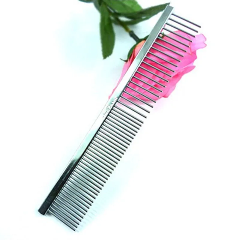 2017 Dog Cat Pet Grooming Comb Pet Pet Supplies製品ステンレス鋼の犬の掃除グルーミング235g