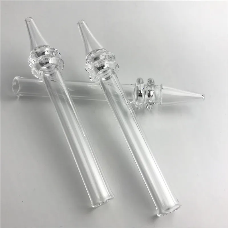 5 Inch Quartz Nectar Collectors Rig Stick Hookah Straw Tube Nail Filter Tips Taster Mini Hand Pipes for Glass Smoking Water Accessories