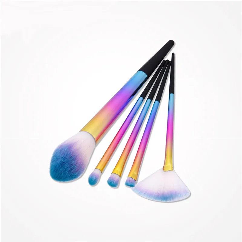 Tapered Handle Makeup Brushes Dazzle Color Super Soft Fan Cosmetic Make Up Foundation Eyeshadow Lip Makup Brush Tool Kit