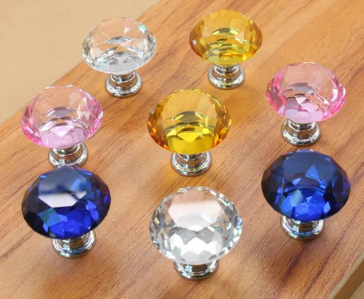 30mm Crystal Glass Diamond Door Handles Home Kitchen... From Dhgate ...