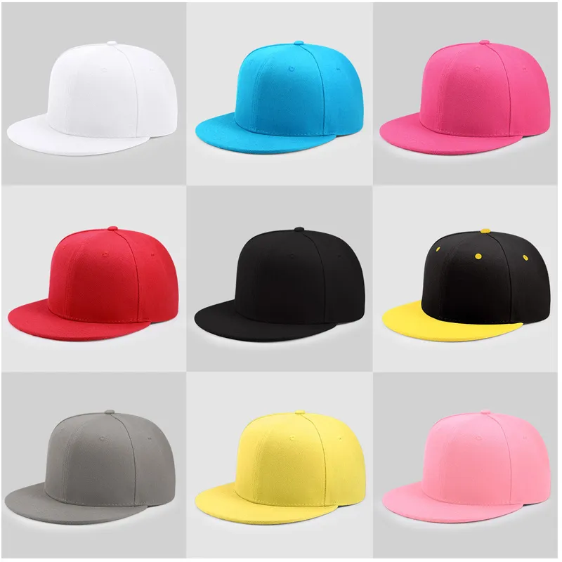 Baseball caps embroidery hats candycolor snapback hip hop sun cap peaked hat Customized buyer logo and colour