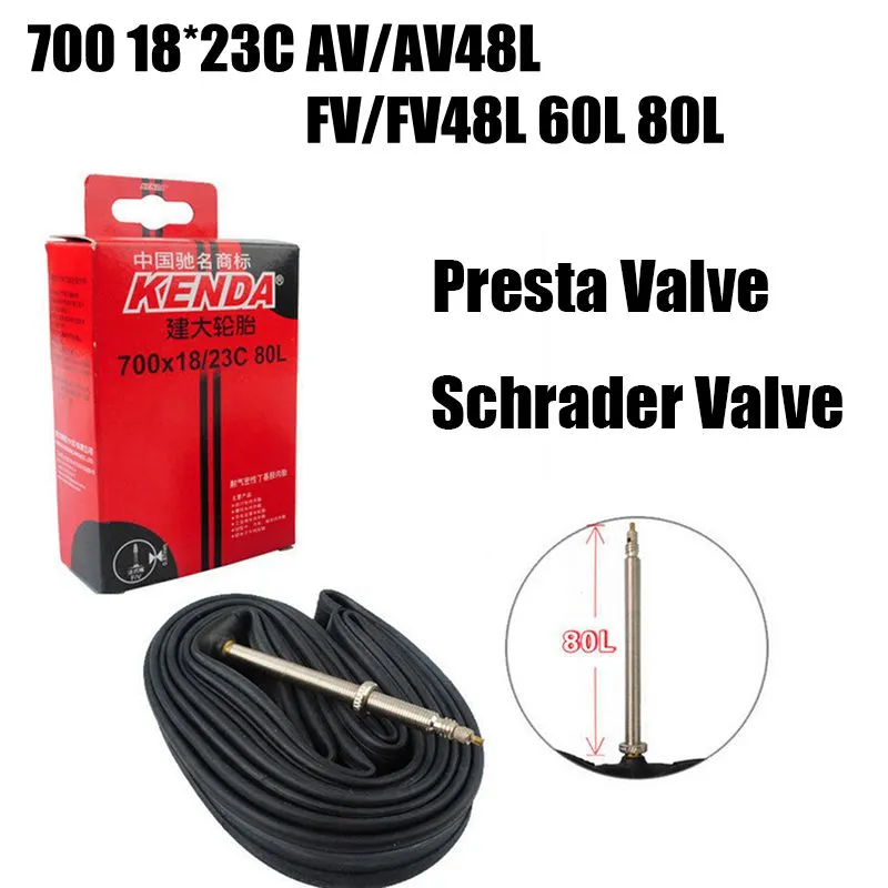 Catazer 1 pièces 700*18-23C AV/FV Presta Valve 48L Presta Valve route vélo vélo chambres à air roue pneu cyclisme accessoire