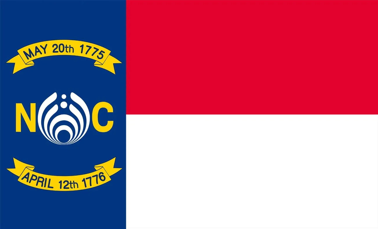 3 Fuß x 5 Fuß North Carolina Bassnectar Flagge, 100D Polyester, dekoratives Banner mit zwei Metallösen