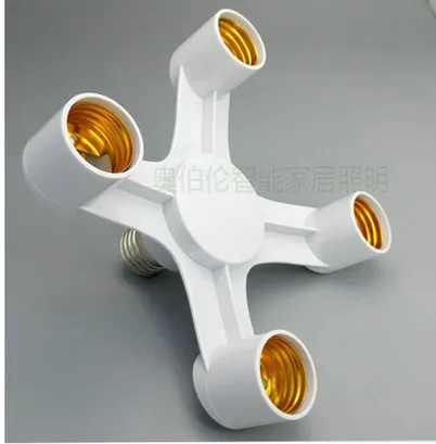 Lamp holder head forklift two points more than two or four points lamp E27 screw mouth change installed lighting