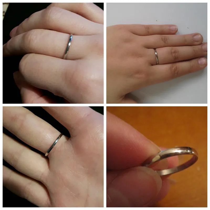 Eenvoudige 2mm goedkope rvs ringen voor vrouwen dames bulk sieraden groothandel goedkope ring mannen mode meisje geschenken drop shipping