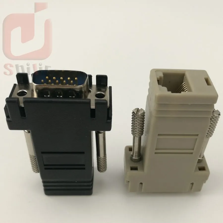 High Quality Network Cable Adapter VGA Extender Male To LAN CAT5 CAT5e CAT6 RJ45 Female 300ps