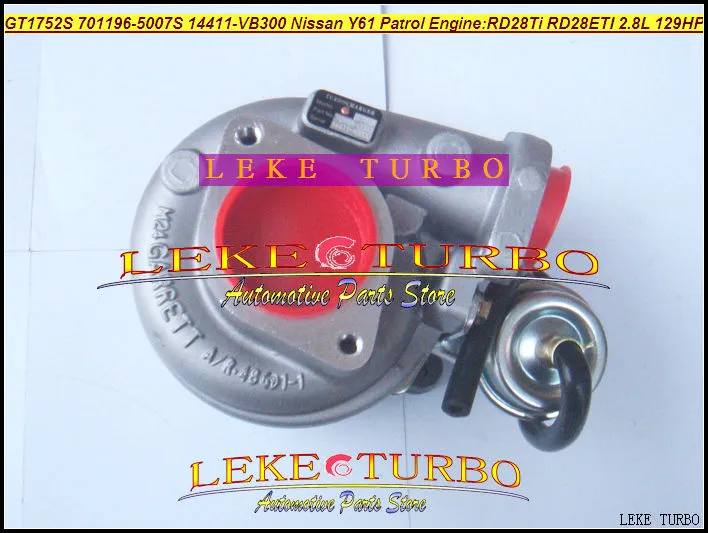 GT1752S 701196-5007S 14411-VB300 NISSAN Y61 PATROL RD28Ti RD28ETI 2.8L RD28T 129HP turbocharger (4)