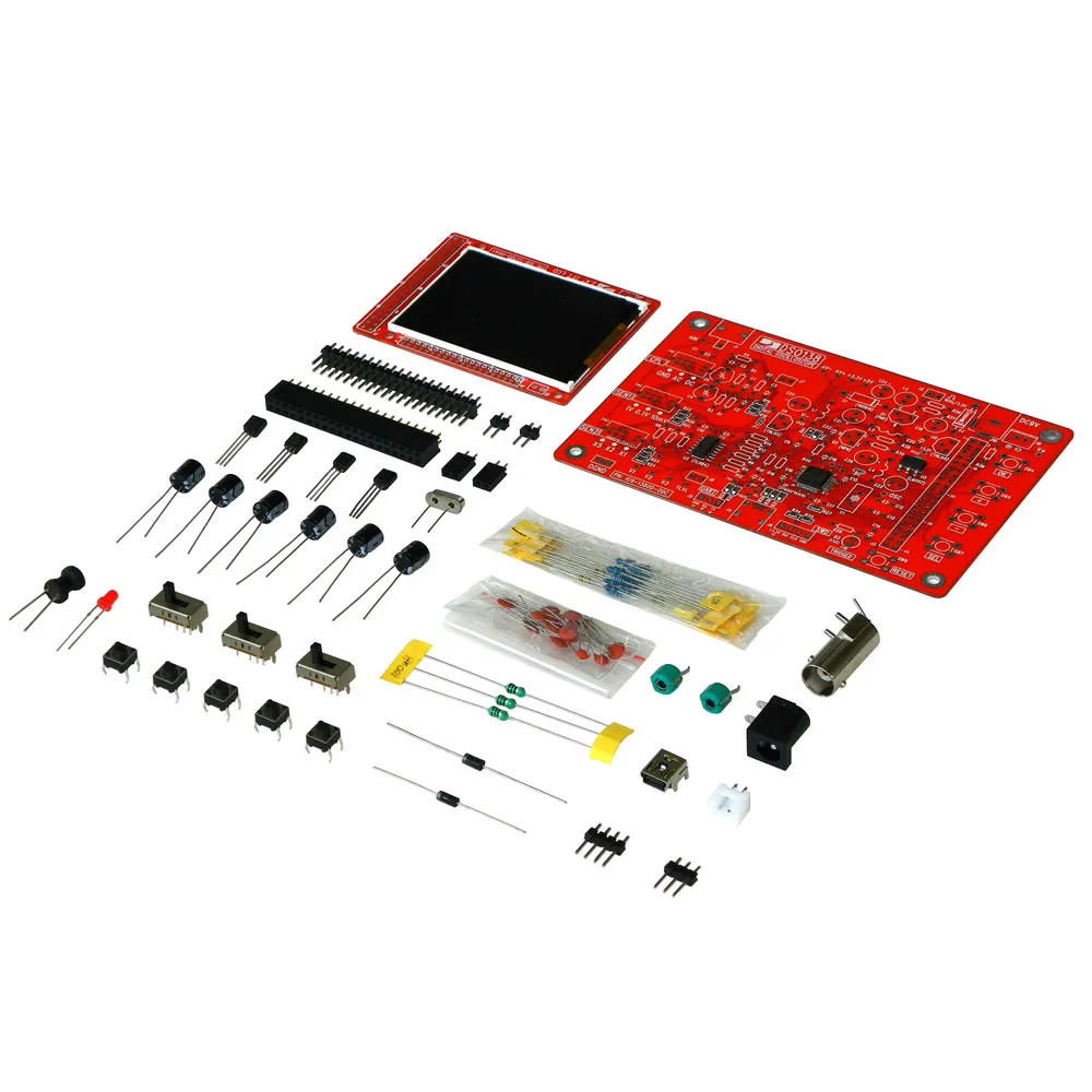 2,4-Zoll-TFT-Handheld-Digitaloszilloskop-Kit im Taschenformat DIY-Teile für Oszilloskop SMD gelötetes elektronisches Lernset