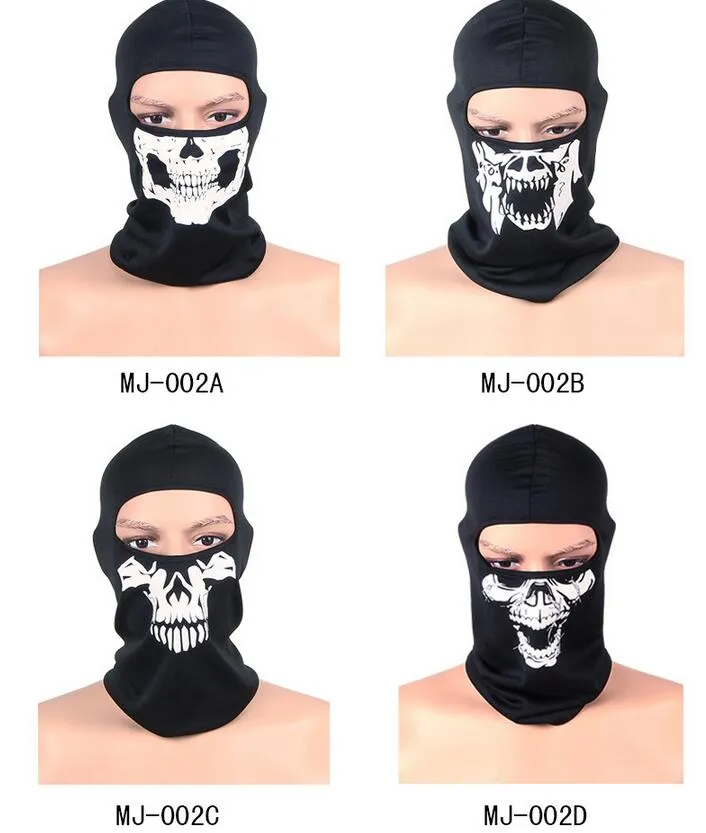Motorcycle bicycle cycling skull hood outdoor sports Neck Face Cosplay Mask Skull Mask Full Face Head Hood Protector Bandanas Party Masks