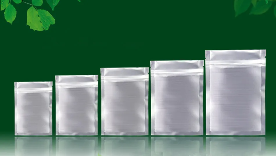18x26cm aluminiumfolie laminating verpakking ritssluiting voedsel mylar bags medische ijs snacks koffie geurbestendige pakket warmteafdichting hersluitbaar zakje
