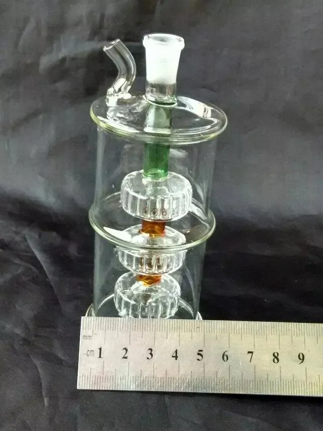 Trzy opony przezroczyste Hookah Bongs Akcesoria szklane rurę wodną Rurki palenia Perkolator Szklany Bongs Bonga oleju Rury wodne Rury olejne