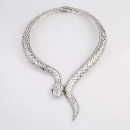 Punk Snake Choker Gothique Or/Argent Tone Party Chokers Cadeaux Déclaration Colliers