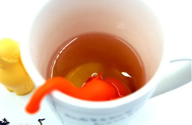 Yemek Bar Çaydanlık Sevimli Fil Silikon Çay Demlik Filtre Çay Teapot Için Kahve Drinkware XB1