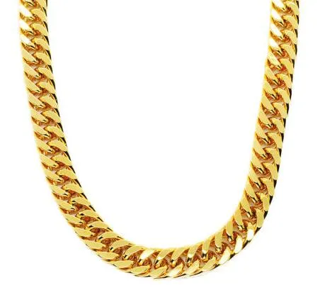 Collar De Cadena Chapado En Oro Con Eslabones Barbados Hombres, Joyería De 20 De 31,71
