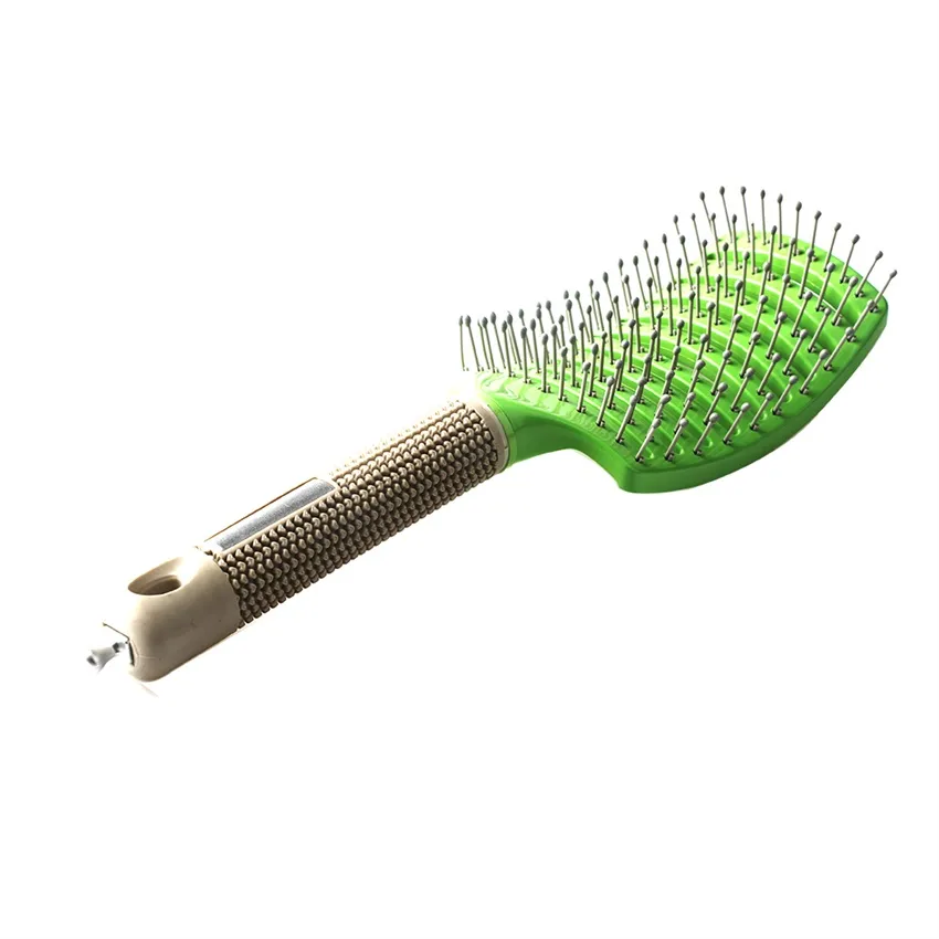 New Design Detangling Curved Hair Comb Faster Drying Styling Hair BrushLady Vent Hair Brush With Magnet Handle7978432