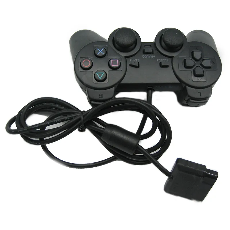 Controle sem fio para playstation 2, joystick dupla vibração, choque, usb,  pc, controle de jogos