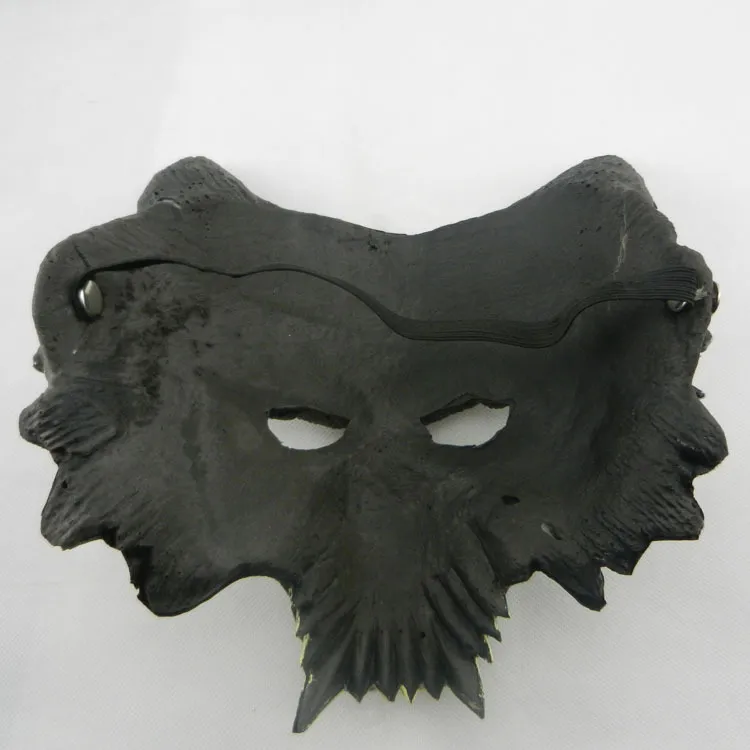 Högkvalitativ skräck Wolf Head Pu Mask Masquerade Cosplay Bar Föreställningar Dekorationer Devil Masks för Halloween Party Night Club