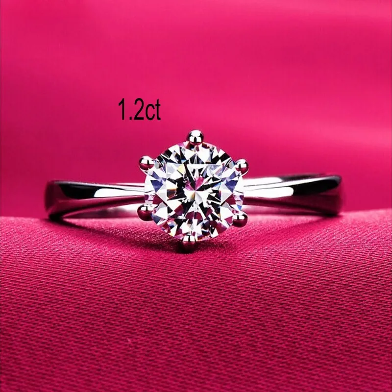 Premium S925 Silver Ring: 18K White Gold Plated CZ Diamond Wedding Band  Shop Now!