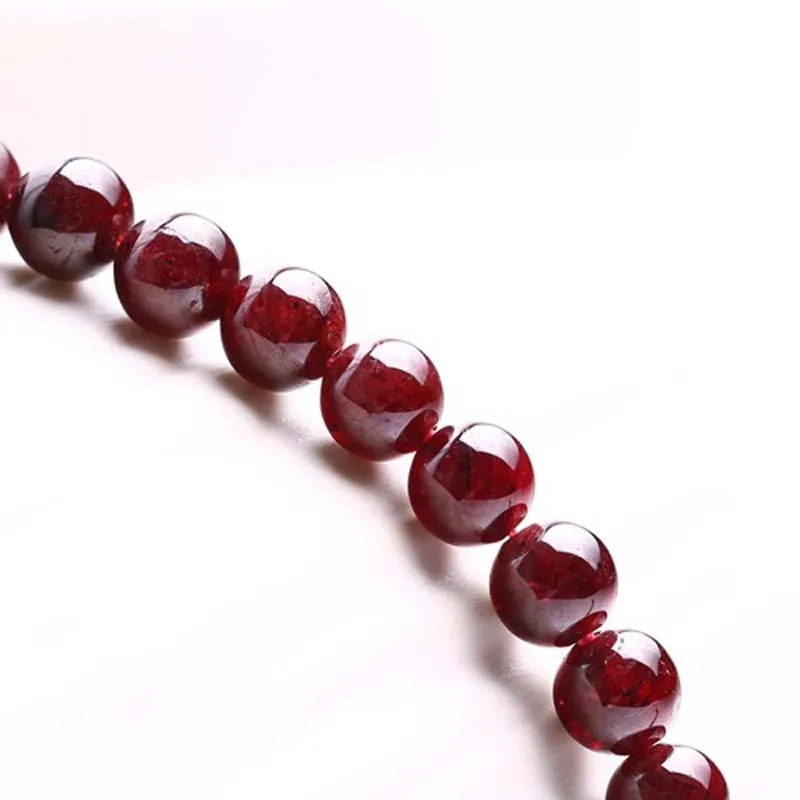 Perle di pietra sciolte rotonde rotonde granato rosso naturale 6mm-10mm collane o braccialetti fai da te gioielli adatti Spedizione gratuita