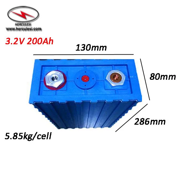 Batterie Rechargeable 3.2V LiFePO4 200Ah cellule LiFePO4 Lithium Akku Bateria 3.2V 200A 100A pour bricolage véhicule de stockage d'énergie solaire