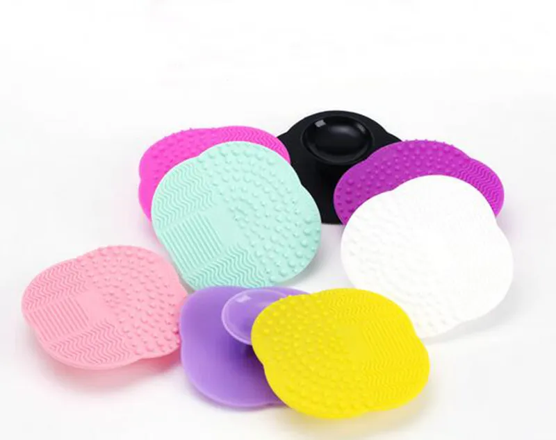 Groothandel Siliconen Make-up Borstel Cosmetische Borstel Cleaner Cleaning Scrubber Board Mat Was Tools Pad Hand Tool