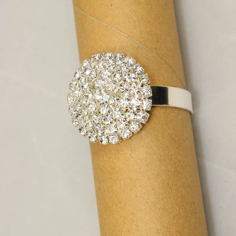 Wholesale Silver Golden Rhinestone Napkin Rings Serviette Holder Wedding Napkin From 19 01 DHgate