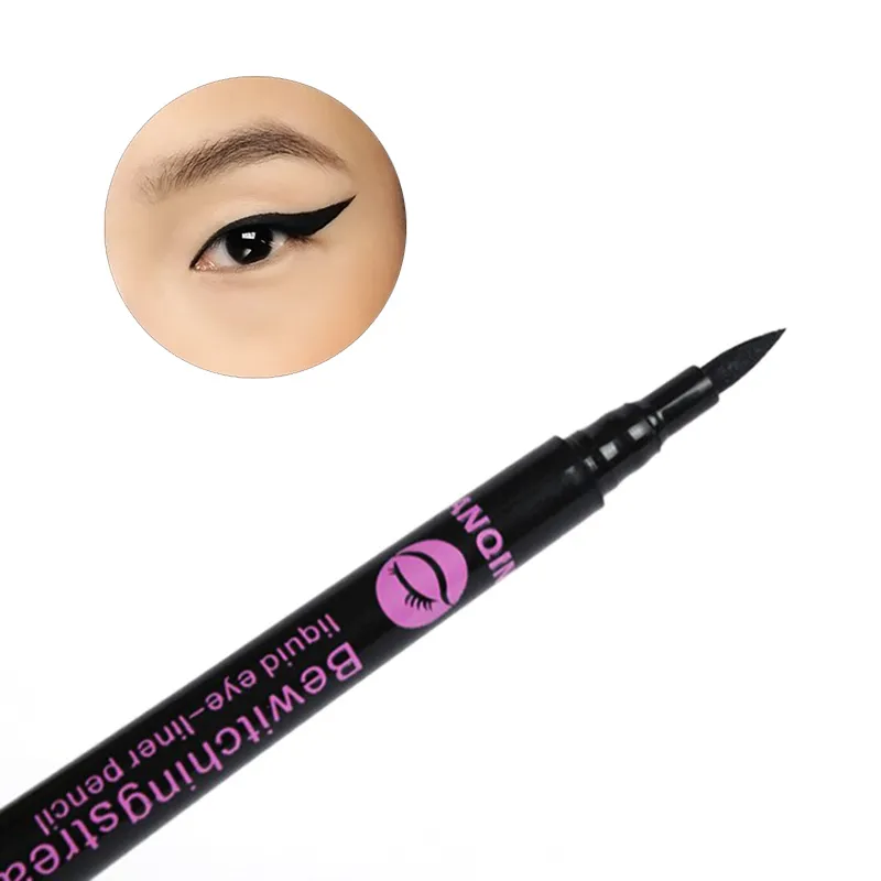 Hot Brand Natural Nyest 1PC Vattentät Svart Eyeliner Vätska Ögonfartyg Penna Pen Makeup ComesticsM01171