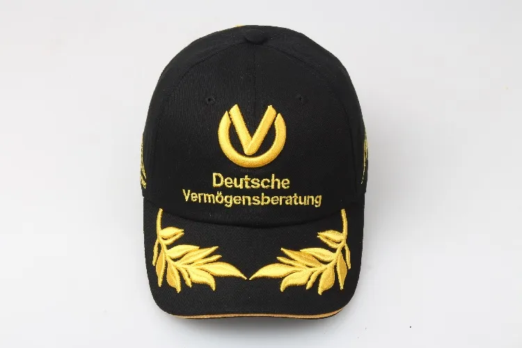 Michael Schumacher Cap F1 Formula Racing Mens Hat Wheat Broderi Gorras Snapback Sport Bone Outdoor Black / Red Baseball Cap