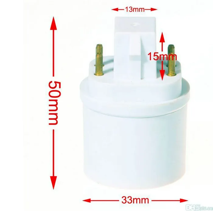 4 pinos G24Q macho para E26 fêmea GX24Q-1 GX24Q-2 GX24Q-3 4 pinos adaptador GX24 para E27 GX24 para E26 conversor titular da lâmpada