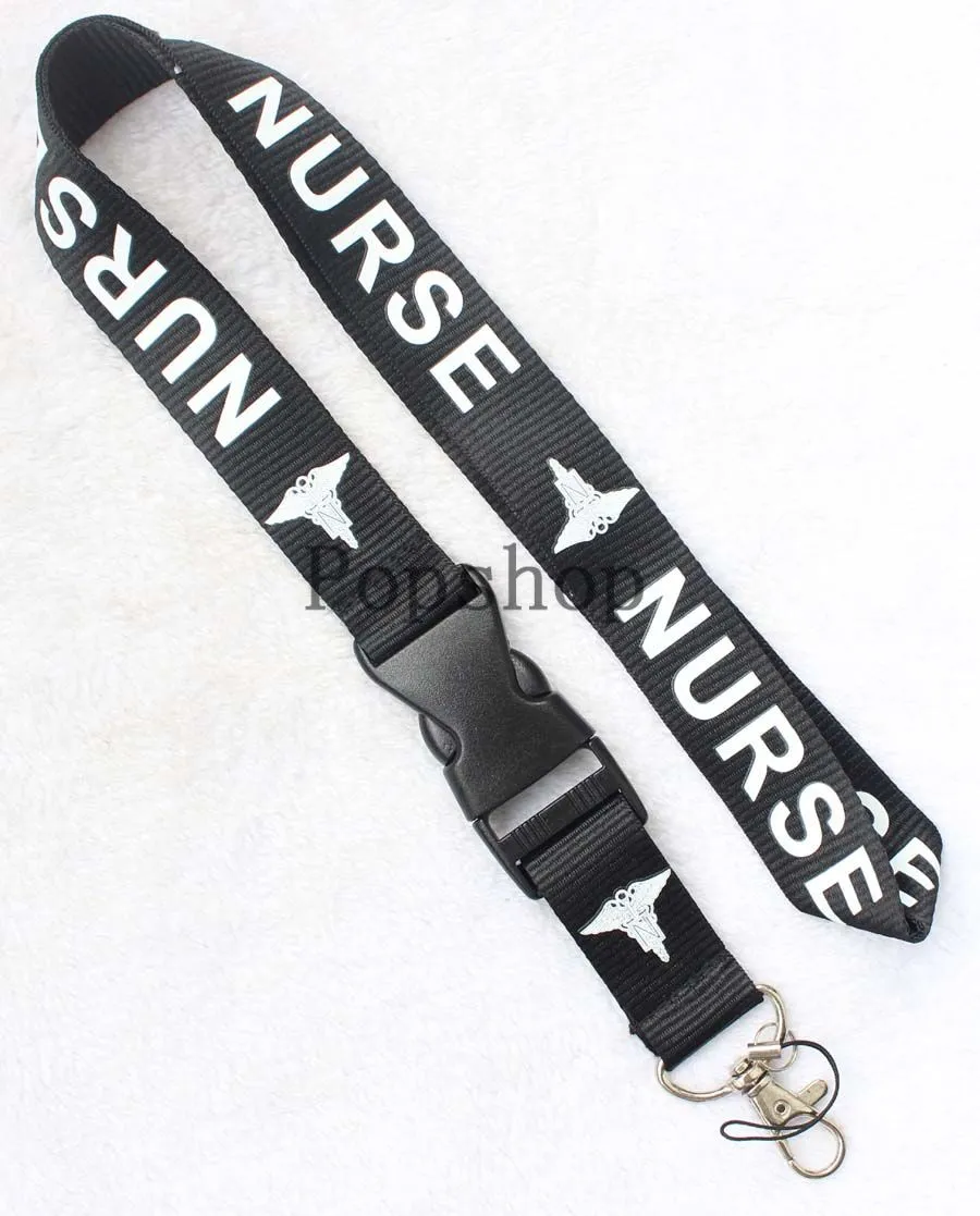 Nurse Lanyard Keychain Nyckelring ID-märke Mobiltelefonhållare Neckrem.