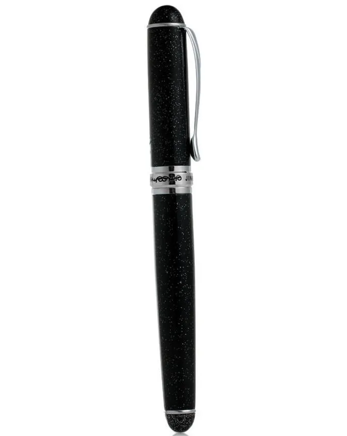 JINHAO – stylo plume de luxe, sable noir scintillant, plume moyenne, fournitures d'écriture, cadeau de fête, 2278583