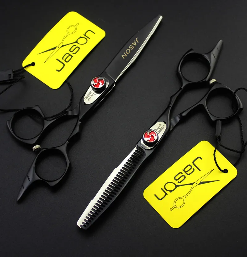 5.5 pouces Jason New JP440C ciseaux de coupe amincissement Set ciseaux de coiffure en acier inoxydable cheveux ciseaux Kit Barber Salon outils, LZS0456