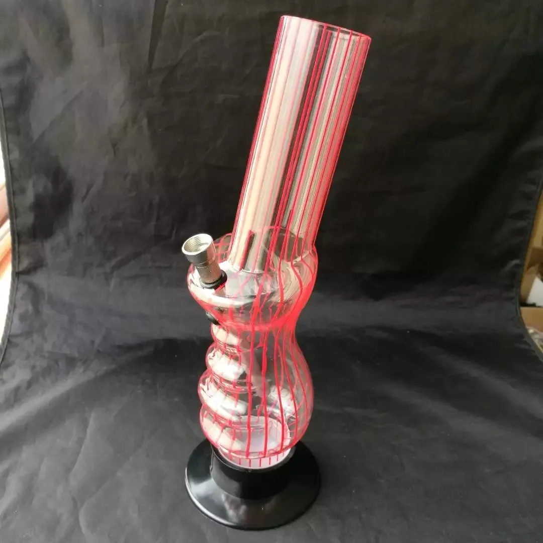 32cm high Mix-Colored Acrylic Bong Hookah Shisha Smoking Metal Pipe Glass Bong Bubblers Tocabbo Water Pipe, Colors Random Delivery