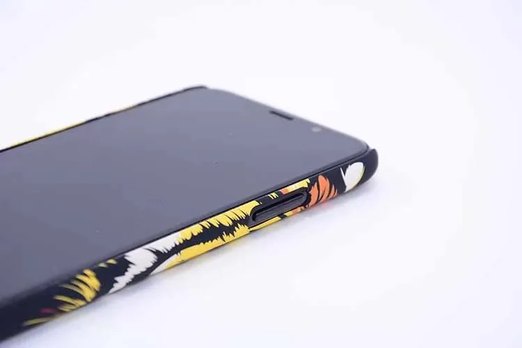 Merkdieren Lion Wolf Owl Pattern Hard Back Phone Case voor iPhone X Gloed in de Dark Luminous Forest King Case