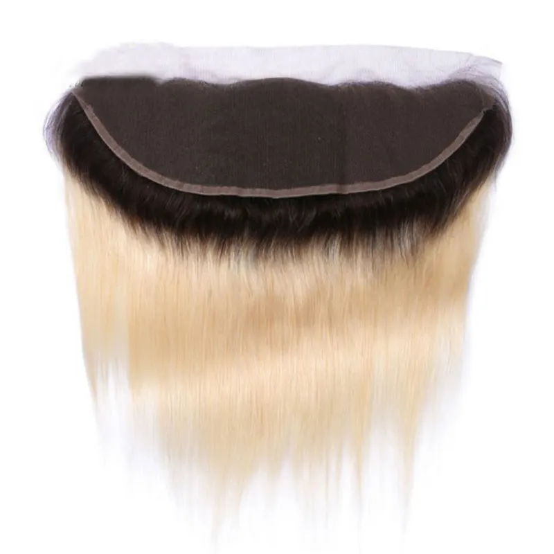 two tone 1b 613 hair ombre straight lace frontal 13x4 blonde dark root