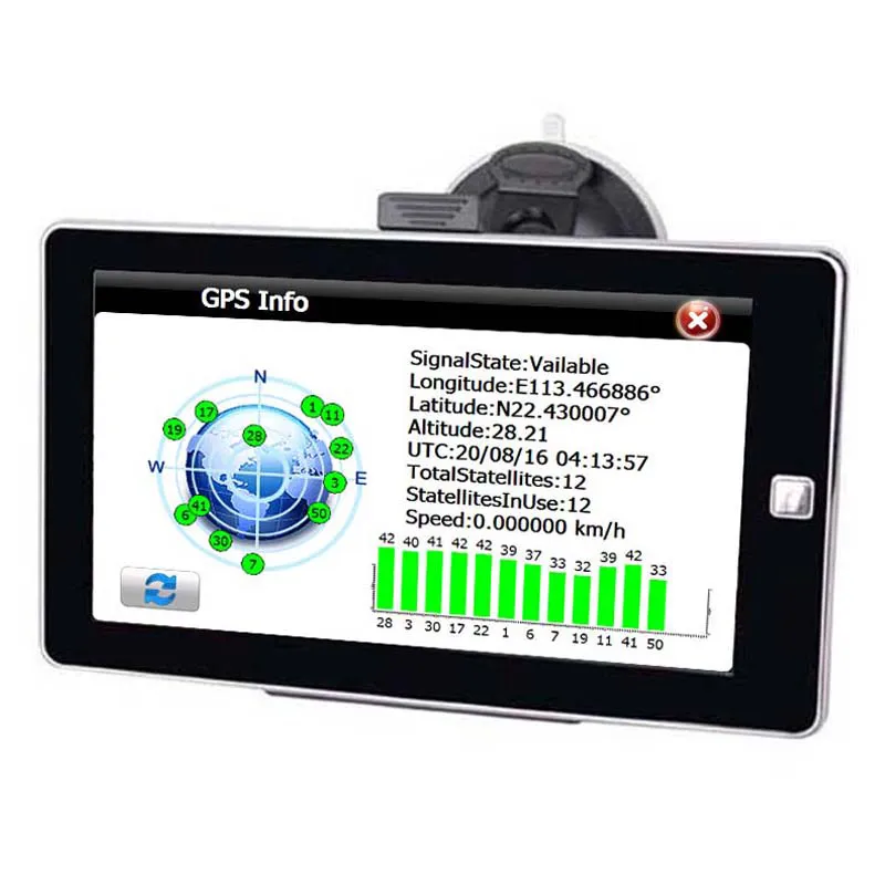 HD Anti-glare 7 inch GPS-navigatie Auto Navigator Truck Navi Bluetooth Handsfree AVIN GPS MP4 FM-zender 8 GB 3D TTS-kaarten