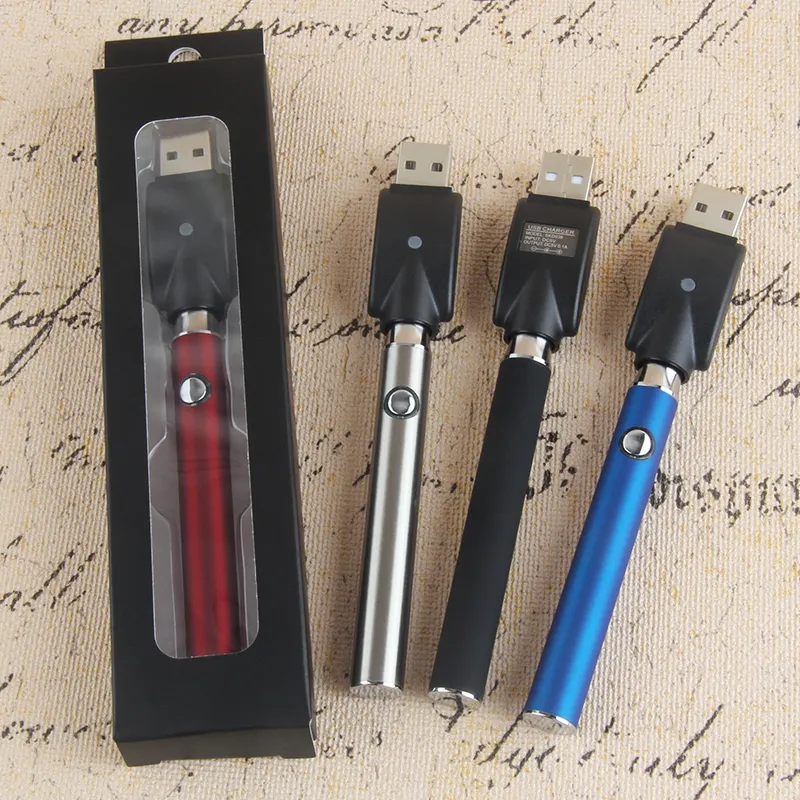 MOQ 2 PZ Vertex LO VV Kit caricabatterie 350 mAh CO2 Preriscaldamento olio Batteria Sigarette elettroniche Vape Pen Fit 510 atomizzatori thread Serbatoio CE3 G2 Nave libera