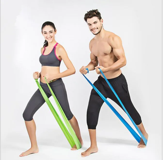 1,2m Yoga Pilates Stretch Resistance Band Exercise Fitness Training Yoga Spänning Bälte Elastiskt Stretch Band