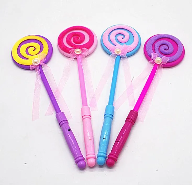 Belysning Blinkande Lollipop Wand Led Glow Stick Halloween Christmas Hen Club Party Tillbehör Kids Girl Fancy Dress Props Bag Filler Gift