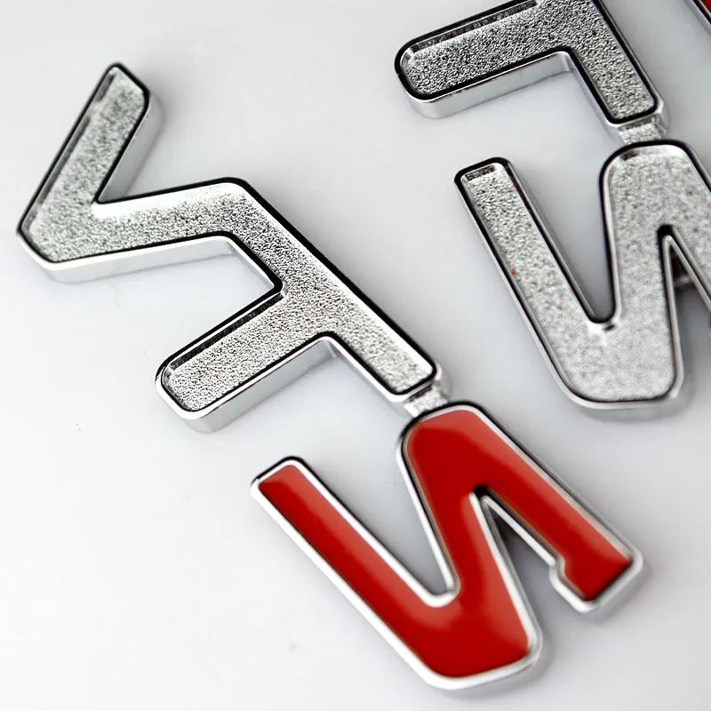 Vts bil badge emblem 3d logo klistermärke för citroen c2 c3 c4 quatre saxo xsara elysee quatre triomphine jimny 1.6 16v vtr röd silver färg